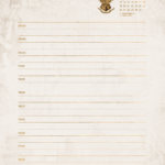 Pagina com Dia e Horas Maio Planner Harry Potter 25