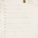 Pagina com Dia e Horas Marco Planner Harry Potter 25