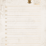 Pagina com Dia e Horas Novembro Planner Harry Potter 25