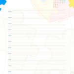 Pagina com Dia e Horas Abril Planner Autismo