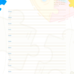 Pagina com Dia e Horas Agosto Planner Autismo