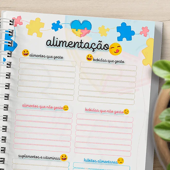 Planner Autistmo 2025 Alimentacao