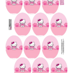 Rotulo Tubete Oval Hello Kitty