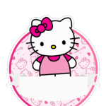 Topo de Bolo Redondo 1 Hello Kitty