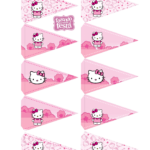 Toppers Bandeirinha Hello Kitty