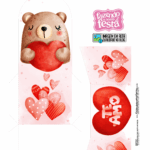 Caixa Display Dia dos Namorados Urso Coracao