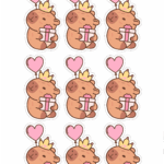 Aplique para Caixinhas Grande 2 Capivara fofa
