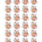 Aplique para Caixinhas Pequeno Capivara fofa