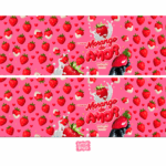Folha A4 para Rotulo Morango do Amor Rosa