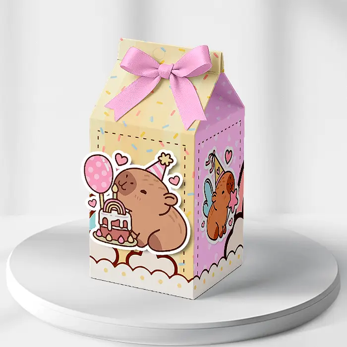 Kit Festa Capivara fofa caixa milk Kit Festa Capivara fofa caixa milk