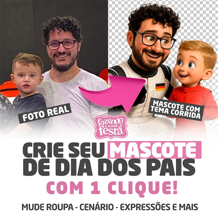 Mascote Dia dos Pais - como fazer