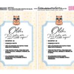 Aviso de Mesa Personalizados Capivara Menino