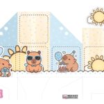 Caixa Canudo Personalizados Capivara Menino