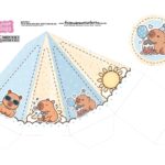Caixa Cone Personalizados Capivara Menino