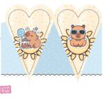 Caixa Coracao Personalizados Capivara Menino