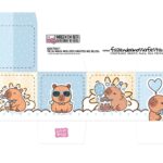 Caixa Cubo Personalizados Capivara Menino