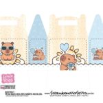 Caixa Maleta Personalizados Capivara Menino