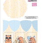 Centro de Mesa Tag Kit Festa Capivara Menino