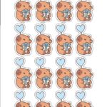 Kit Digital Capivara Menino Aplique para Caixinhas Medio 2