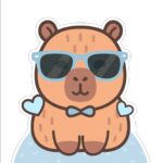 Kit Digital Capivara Menino Centro de Mesa 2