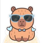 Kit Digital Capivara Menino Centro de Mesa 2 copiar