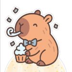 Kit Digital Capivara Menino Centro de Mesa 2 copiar 2