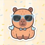 Kit Digital Capivara Menino Molde Horizontal