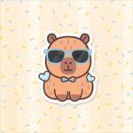 Kit Digital Capivara Menino Molde Quadrado