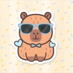 Kit Digital Capivara Menino Molde Retangular