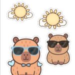 Kit Digital Capivara Menino Topo de Bolo