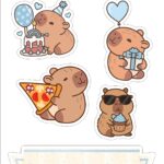 Kit Digital Capivara Menino Topo de Bolo 2