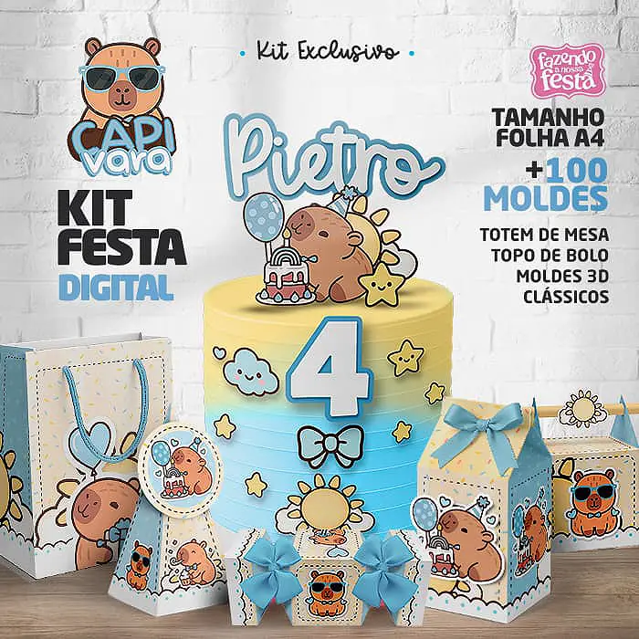 Kit Digital Capivara Menino
