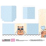 Lembrancinha Livrinho de Colorir Kit Festa Capivara Menino