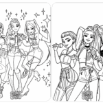 Livrinho de Colorir Guerreiras do Kpop 2