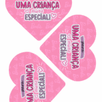 Molde Card Gigante Coracao Barbie