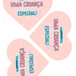 Molde Card Gigante Coracao Princesas Disney