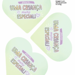Molde Card Gigante Coracao Unicornio