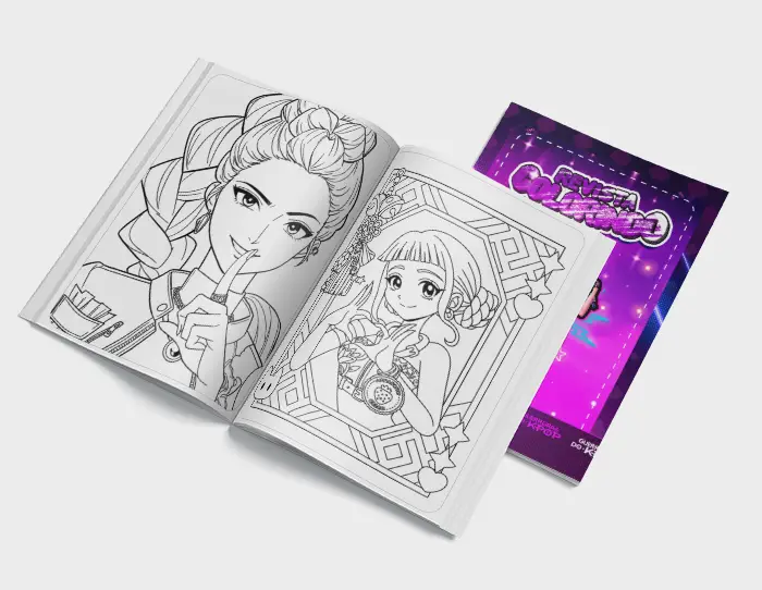Revista de Colorir Guerreiras do KPop