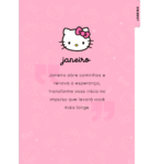 1 Planner Hello Kitty Capa de JANEIRO