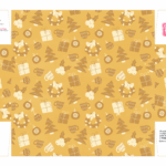 Caixa Cenario com Abas Dourado Base