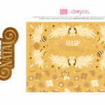 Caixa Cenario com Abas Dourado Parte Interna