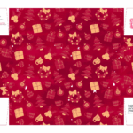 Caixa Cenario com Abas Vermelho Base