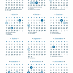 Calendario 2026 A4 Azul