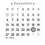 Calendario 2026 Dezembro