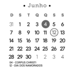 Calendario 2026 Junho