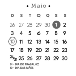 Calendario 2026 Maio