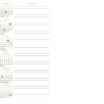 Calendario 2026 Meia A4 A5 Amarelo Dourado