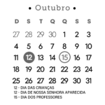 Calendario 2026 Outubro