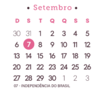 Calendario 2026 Rosa Setembro