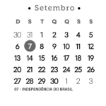 Calendario 2026 Setembro
